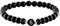 Kim Johanson Partner Perlenarmband mit Buchstabe aus Onyx Stein für Pärchen I Naturstein Freundschaftsarmband in Schwarz I Geschenk für Paare mit Gravur I Für Frauen und Männer inkl. Schmuckbeutel (B)