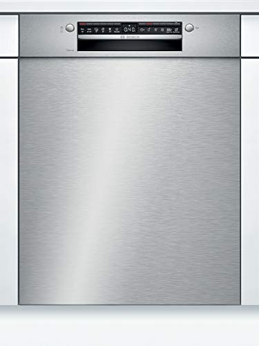 Bosch SMU4HVS31E Serie 4 Smarter Geschirrspüler Unterbau, 60 cm breit, Besteckschublade, Silence Programm besonders leise, Extra Trocknen auf Knopfdruck, Rackmatic höhenverstellbarer Oberkorb