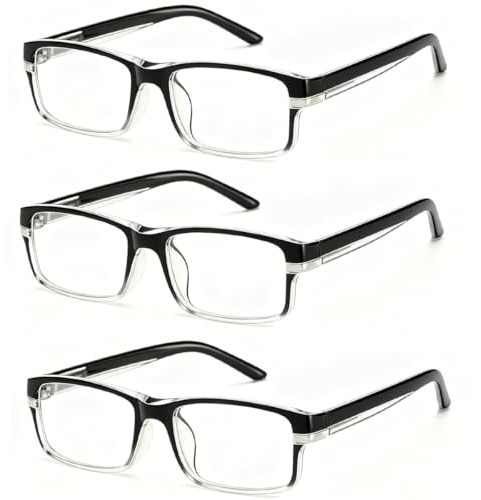Rongchy 3er-Pack Blaulicht-Schutzbrille Computer-Lesebrille Spring Hinge Readers für Frauen Männer