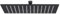vidaXL Pomme de Douche Pluie Pulvérisateur Pommeau de Douche Tête de Douchette Accessoire de Salle de Bain Acier Inoxydable 40x40 cm Carrée Noir