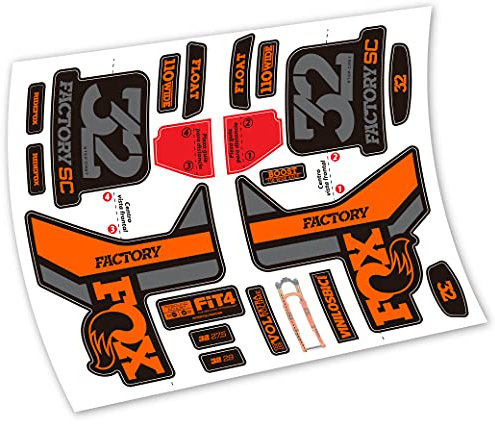 Fox Factory 32 2019 Adesivo in vinile per forcella (arancione normale)