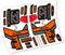 Fox Factory 32 2019 Adesivo in vinile per forcella (arancione normale)
