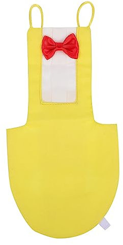 iplusmile Vogel Windel Mehrweg Waschbar Papagei Windeln Windel Weichen V?Gel Flug Anzüge mit Bowtie Decor für Sittich Nymphensittich (Gelb)