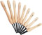 Coopay Holzgriff Häkelnadel Set, 9 Stück Ergonomische Metall Häkelnadeln mit Holzfarbe Holzgriff für Arthritische Hände, Leichte Häkelnadeln Set für Anfänger Erwachsene, Häkelnadelset 2,0-6,0 mm