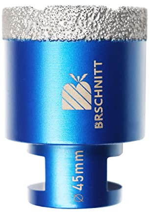 Broca de Diamante 45MM - BRSCHNITT Vacío Soldadura para Perforación en Seco Porcelana Azulejo Granito Mármol M14
