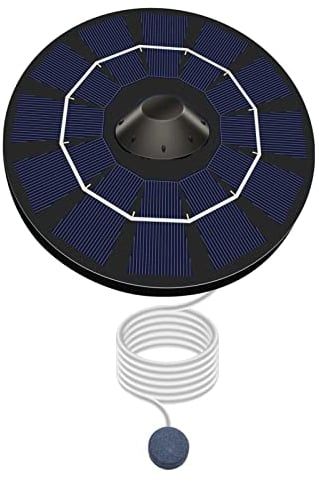 Solar Teichbelüfter, 6V 2.5W Luftpumpe Sauerstoffpumpe Für Garten, Teich, Aquarium, Gartenteich Belüftung Sauerstoffpumpe Teich Luftpumpe Teichpumpe Oxygenator Angelbelüfter Mit Rohr Luftblasensteinen
