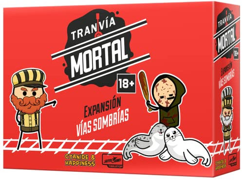 Lucky Duck Games | Tranvía Mortal: Expansión Vías Sombrías | Expansión | Juego de Fiestas para Adultos| A Partir de 18 Años | De 3 a 13 Jugadores | 30-90 Minutos por Partida | Español