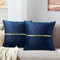 MAIXUN Samt Kissenbezüge Navy Blau 50x50 cm Zierkissenbezug Sofakissen Weich Couchkissen Kopfkissen Sitzkissen Kissenbezug Deko Luxuriös für Wohnzimmer Schlafzimmer Büro Auto Sofa 2er Set