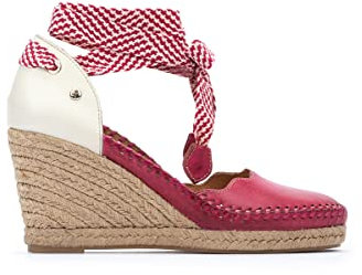 Pikolinos Sandalias cuña en Cuero Cadiz para Señora Color Fucsia
