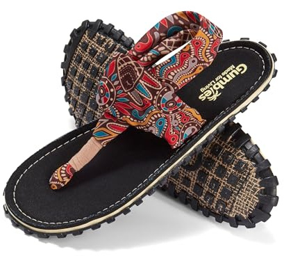 Gumbies Slingback Damen-Flip-Flops, mit superweichem Zehensteg und strapazierfähiger, recycelter Gummisohle, Komfort garantiert, Aboriginal, 42 2/3 EU