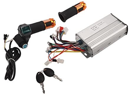 Alomejor Electric Bike Conversion Kit 48V 1000W Brushless Controller with Throttle Grip and Lithium Battery Modification