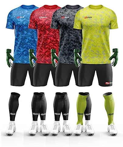 Torwartset Kurzarm Goal (Trikot + Hose + Strümpfe) / 4 Farben & alle Größen