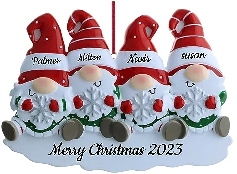 Personalisierter Weihnachtsbaumschmuck 2023, Namen von Familienmitgliedern, Weihnachtsschmuck, individuelle Weihnachtsdekorationsgeschenke