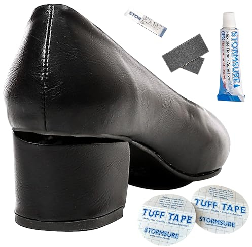 Kit de reparación de tacones y suelas Stormsure - Botas, zapatos, zapatillas, tacones, suelas - Adhesivo PU, impermeable, permanente, duradero, flexible, transparente
