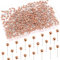 YIXISI 500 Stücke Map Push Pins, Plastik rundköpfen Pinnadeln, Buntkopf Pushpins, Dekorative Reißzwecke, Markierungsnadeln, für Karte, Kork-Pinnwand, Markierung, Roségoldene