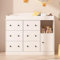 DEZAGCE Wickeltisch mit 6 Schubladen, Wickelkommode mit 1 Tür, Babykommode, Babypflege, Babymöbel, Wickeltische für Babyzimmer, Schlafzimmer, weiß, MDF, 140 x 48 x 111 cm