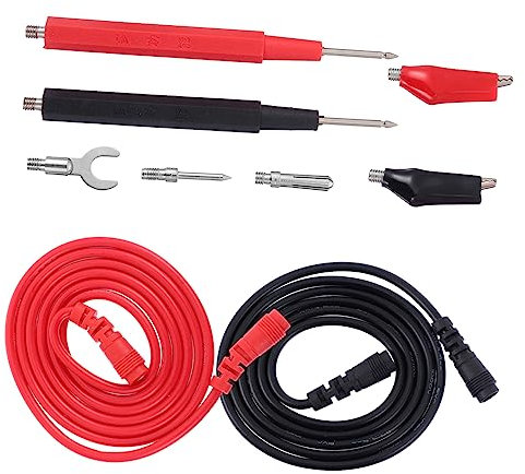 Veemoon 1 Set Test Line Banana Plug Test Cable Extractor Fan Kitchen Multimeter Voltage Tester Scraper Sharpener Test Lead Wire Cable Electrical Test Wire Number Metal Plug in