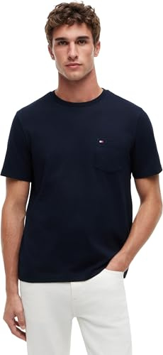 Tommy Hilfiger Herren T-Shirts Kurzarm Essential mit Brusttasche