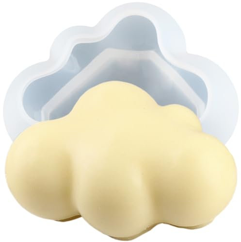 XIAOSHUI Moule en silicone 3D en forme de nuage pour la fabrication de bougies sur le thème du ciel pour la fabrication de bougies en résine, aromathérapie, plâtre, cire, savon, argile