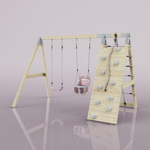 PolarPlay Klettergerüst Kuckuck aus Holz in Rosa