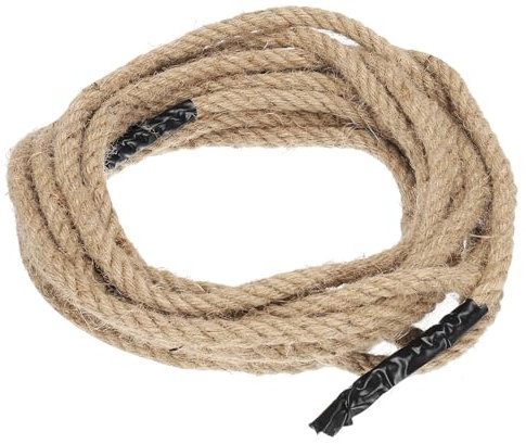 PATIKIL 1/2 x 25 Ft Gedrehtes Manila-Seil Jute-Seil Natürliches Dickes Jute-Seil Zwirn Sackleinen-Seil für Anlegestellen Geländer Bündeln Handwerk Tauziehen Dekoration