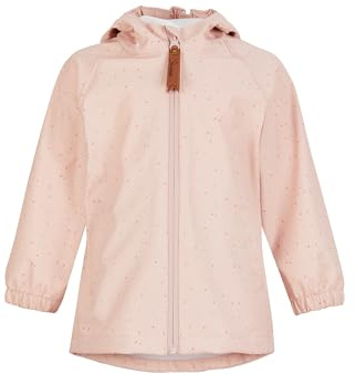 Sterntaler Regenjacke ungefüttert Punkte - Kinder Regenjacke wasserdicht - Mädchen Jacke mit verschweißten Nähten Kapuze und reflektierendem Detail - robuste Regenbekleidung