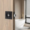 Betensh Serrure de porte coulissante Carré poignée avec serrure porte coulissante Poignée de porte invisible Poignées de porte de poche avec serrure et clé - 66 mm - Noir
