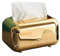 Taschentücher Box Luxuriöse goldene Taschentuchboxen zur Aufbewahrung von Serviettenhaltern, Papierhüllen, Organizer, Ornament, Basteln, Schreibtisch-Taschentuchhalter, Taschentuchbox for die Küche(Go
