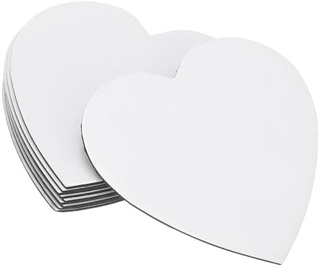 PATIKIL 2.6x2.6 in Sublimation Magnet Blanks, 20pcs Sublimation Blanks Products Personalized Refrigerator Magnets for Kitchen Fridge Home Decor, Heart