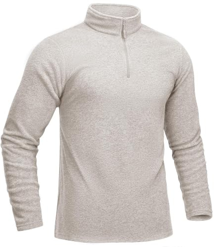 KEFITEVD 1/4 Zip Pullover Herren Langarm Fleecepullover ohne Kapuze Winter | Robustes Material, Langlebig, Pflegeleicht, Behält auch nach häufigem waschen form und farbe, Ohne kapuze