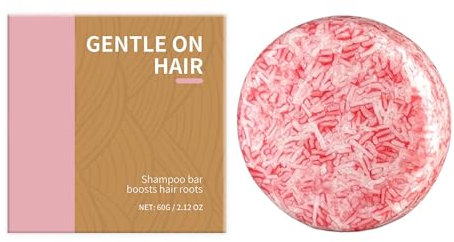 Rosmarin Festes Shampoo Bar Haarseife Anti Schuppen und Öl-Kontrolle, Festes Seifenhaar Gegen Haarausfall zur Anregung Haarwachstums (Rosa, 30g)