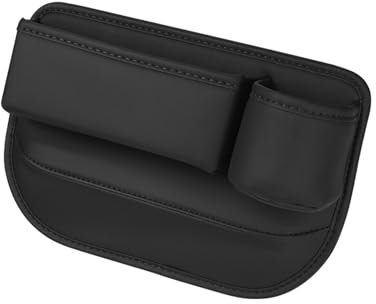 DCYBDL Car Seat Gap Storage Box for BMW X1 X2 X3 X3M X4 X4M, Storage Box With Cup Holder Charging Hole Car Seat Gap Filler Organiser Front Seat Gap Storage Box,Passenger's seat-Black
