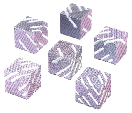 HNCCESG Zinklegierung Würfel 6 Stück Set Drachenschuppen-Muster mit Linienzahlen,D6 Würfel 16mm Metal Dice Spielwürfe für DND, Tischspiele(LS-Grün-Rosa Verlauf)
