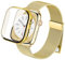 SimpleThings Kompatibel mit Milanaise Apple Watch Armband Serie 10 9 8 7 6 5 4 SE mit Hülle, Magnetische Metallschleife mit Schutzhülle für iWatch 46/45/44/42/41/40 mm