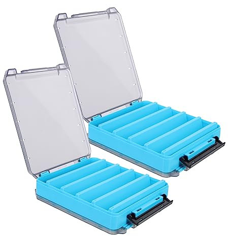 KOMBIUDA Doppelseitige Tragbare Aufbewahrung Für Köder Und Angelausrüstung Mit Praktischen Fächern