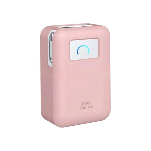 Custodia protettiva progettata per Anker Nano 45 W, custodia antiurto in silicone per Power Bank Anker Nano 10000 mAh, pelle antigraffio per uso quotidiano e viaggi (rosa)