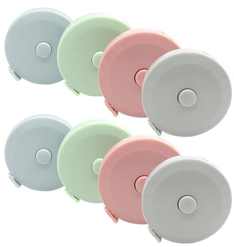 MFUSUL Maßband Körper 8er Set, 200 cm / 79 Zoll Schneidermaßband mit beidseitiger Skala, Präzisions-Maßbänder für Körpermessung, Nähen und Schneiderarbeiten
