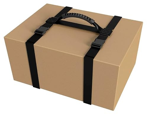HARY Tragegurte Umzug 5x206cm Möbeltragegurte mit Griff Tragehilfe Schwarz Trageriemen mit Verschluss Hebegurte für schwere Gegenstände Möbel und Kisten
