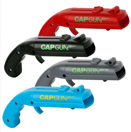 4 Stück Cap Gun Flaschenöffner Pistole, Lustige Schuss Flaschenöffner, Biergeschenke für Männer, Flaschenöffner Lustig für Party, Bar & Home Shooter Kronkorken Spiele