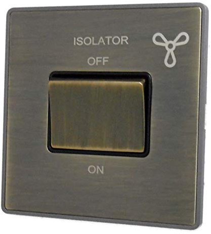 Screwless Antique Brass Fan Isolator - LAB369