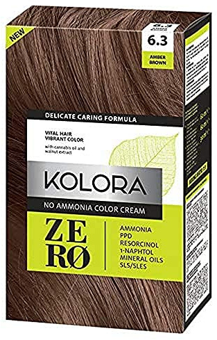 KOLORA ZERO Amber Brown, kein Ammoniak, Haarfarbe