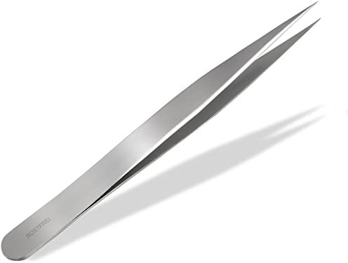 Zeckenzange Splitterpinzette Spitz Fremdkörper Pinzette Zeckenpinzette Solingen (9,5 cm)