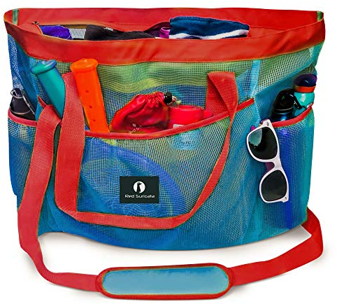 Red Suricata Grand Sac de Plage en Maille - Sacs de Plage et fourre-Tout