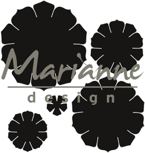 Marianne Design Craftables Succulent Round Die, Metal, Grey, 18.1 x 8.4 x 0.2 cm