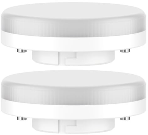 ledscom.de 2 Stück GX53 LED Leuchtmittel, weiß (4100 K), 6,5 W, 550lm, 3-Stufen-Dimmer, matt