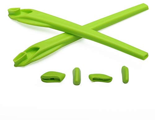 PapaViva Replacement Rubber Kits Nose Pads Pieces & Earsocks for Oakley Flak 2.0 OO9295/Flak 2.0 XL OO9188 Sunglasses - Green