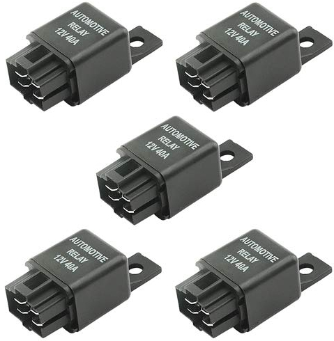WMYCONGCONG 5 Stück DC 12V 40A Relais 4 Pin Terminal SPDT Automotive Starter Relais für Auto Lkw
