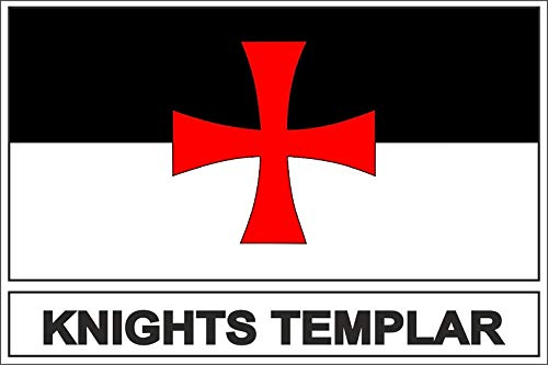 Akachafactory Sticker Aufkleber Flaggen Flagge Fahne Templer templeritter