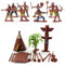 Catkoo 13 Teile/Satz Indianerstämme Figuren Modell Home Desk Decor DIY Landschaft Zubehör, Perfekte Ausbildung Kinder Intelligenz Geschenke