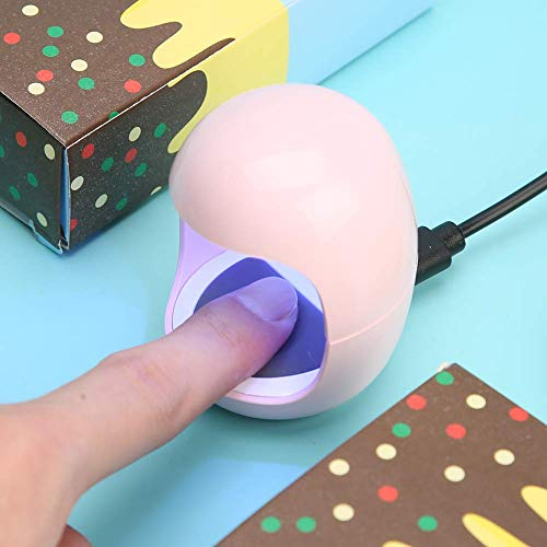 Piccola lampada portatile per unghie USB, gel UV per unghie nail art, lampada polimerizzante a LED, lampada manicure per unghie, dispositivo di polimerizzazione per lampada(rosa)